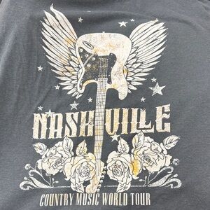 Maurices NWOT Black Graphic Tee with White and Gray Design